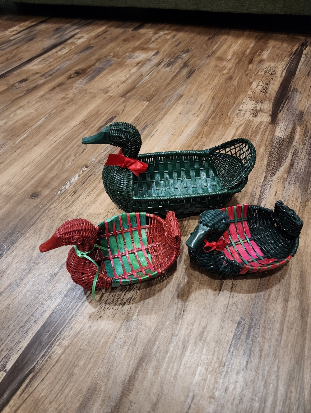 Wicker Ducks Set